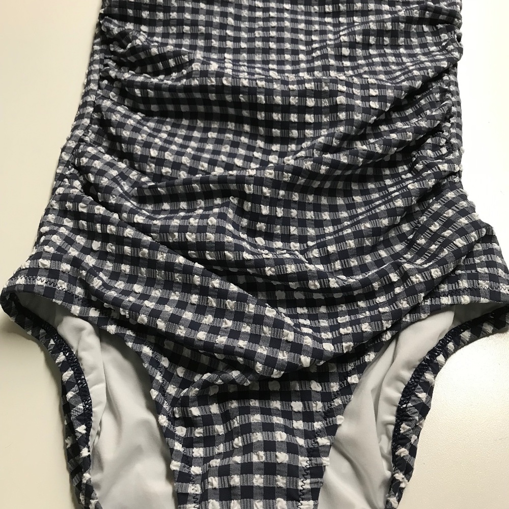 J. crew Gingham Ruched Bandeau
